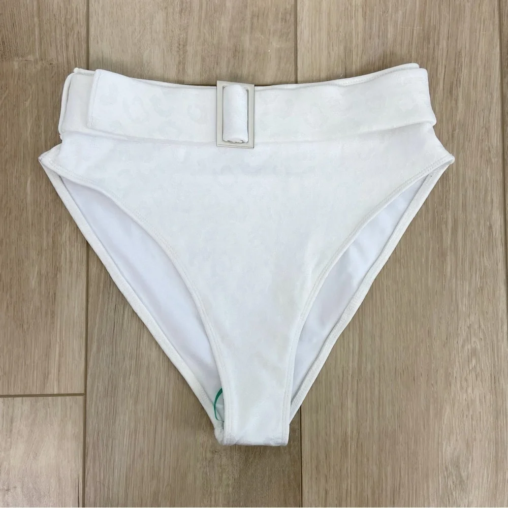Lovers and Friends Ames High Waist Bottom in White Jag Size S - Picture 2 of 6